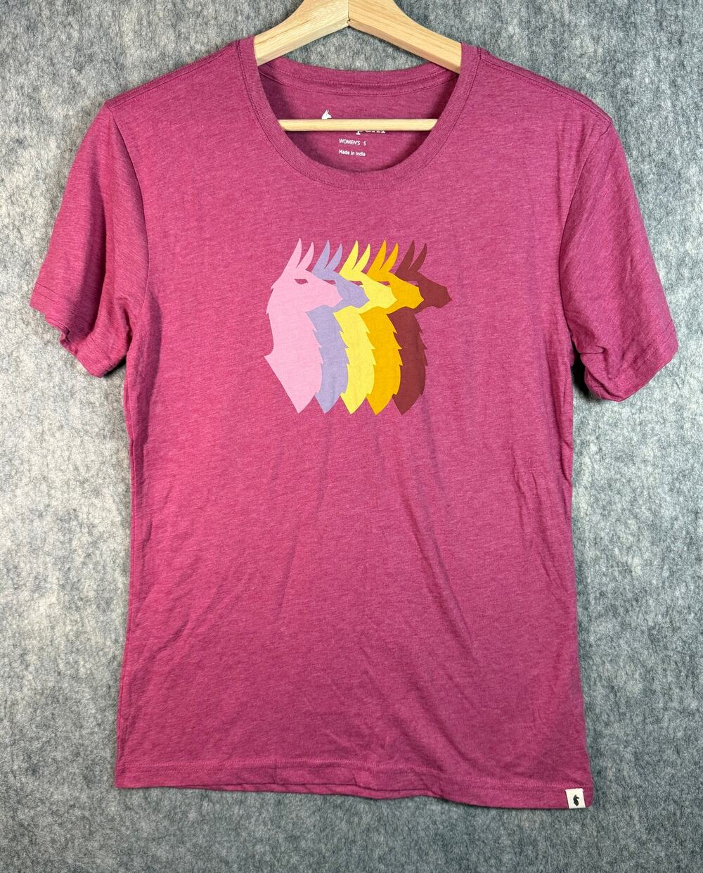 Cotopaxi Womens Llama Sequence Small Organic T-Shirt Pink